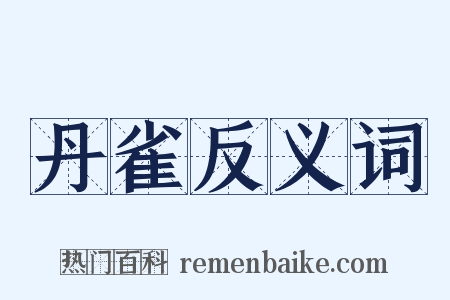 丹雀反义词是什么意思的图片